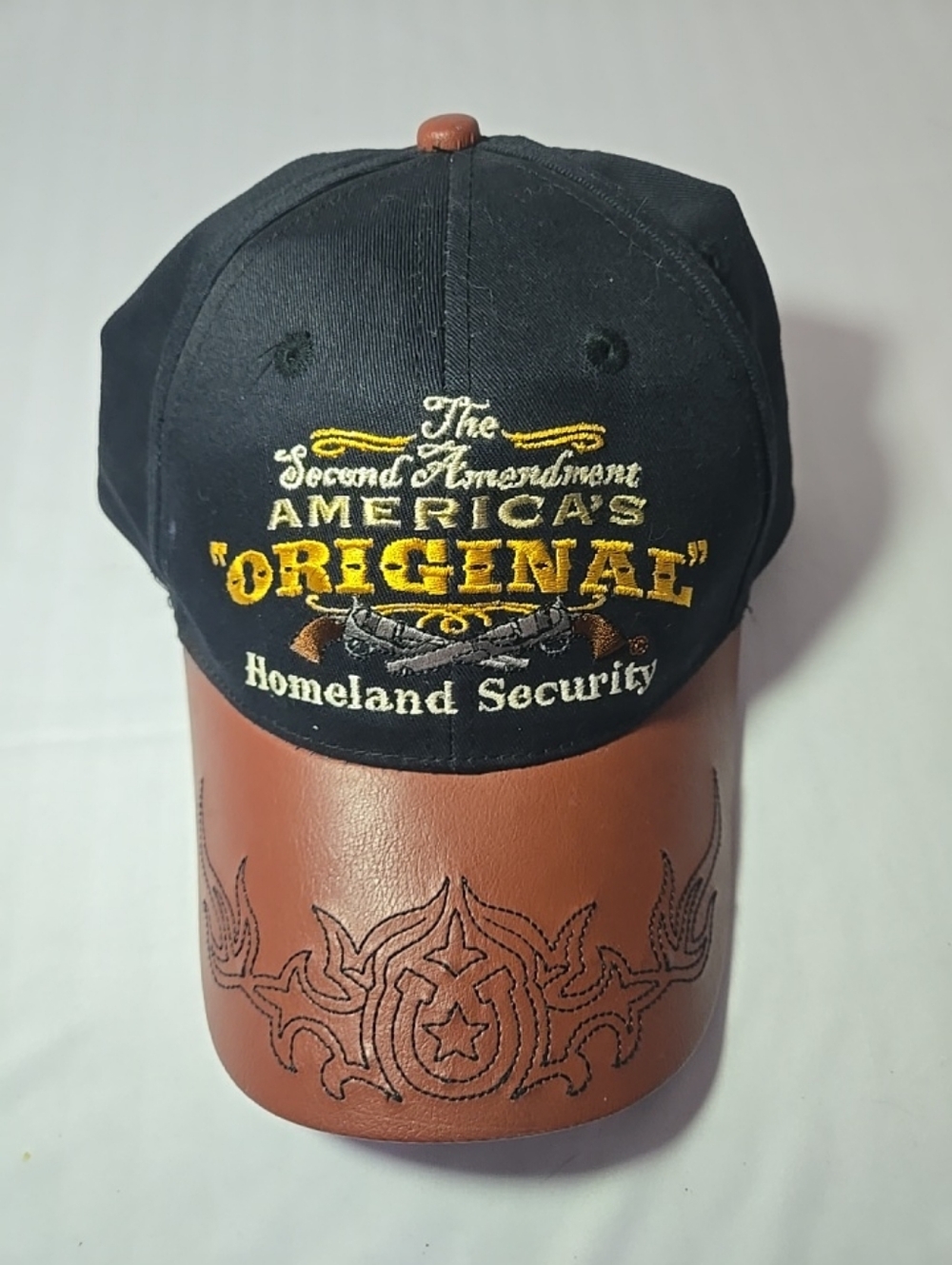 America's "Original" Homeland Security Embroidered Black & Brown Cap